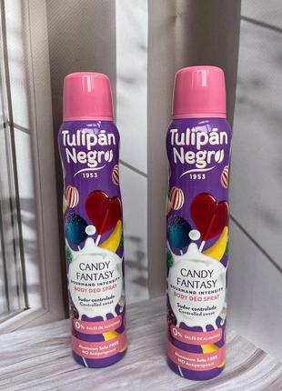 Дезодорант-спрей "солодкі фантазії" - tulipan negro candy fantasy body deo spray, 200 мл3 фото