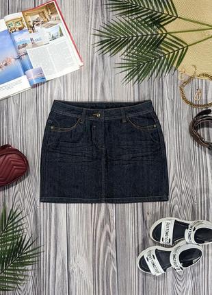 Серая джинсовая короткая юбка george #26901 фото