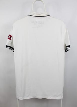 Оригинальная футболка поло napapijri white polo shirt7 фото