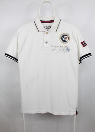 Оригинальная футболка поло napapijri white polo shirt2 фото