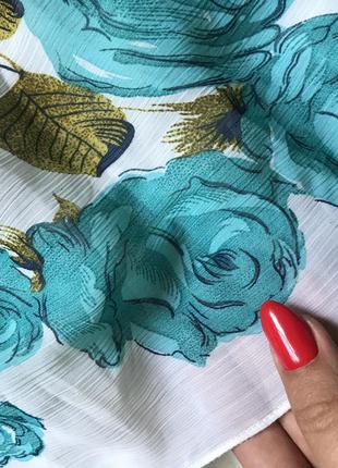 Ошатне шифонова міні сукня в троянди квіти4 фото