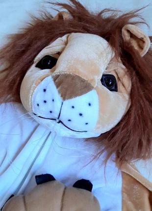 Велюровый карнавальний унисекс костюм кигуруми лев львенок на 4-7 лет5 фото