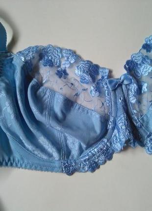 38с 85с новый изысканный белый бюстгальтер балконет на мягкой чашке с вышивкой