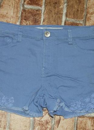 Шорты джинсовые  девочке нарядные 7 - 8 лет denim co 5