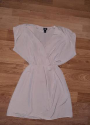 Нюдовое платье h&amp;m, размер xs-s (арт1230гш)