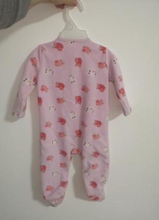 Человечек слип пижама комбинезон флисовый на 3-6 месяцев7 фото