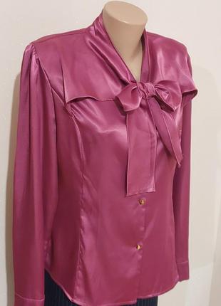 Розовая сияющая блуза 50-52 размера