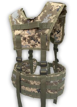 ​тактический пояс с креплением molle tactic 4profi из кордуры one size зеленый пискль