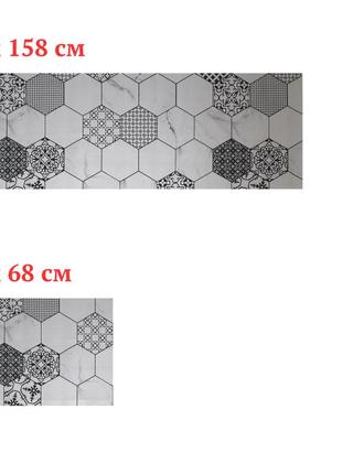 Комплект килимків доріжки на кухню 50х158 и 50х68 см соти к17