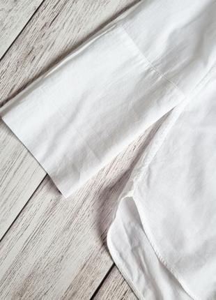 Хлопковая рубашка брендовая новая белая стильная необычная неформальная8 фото