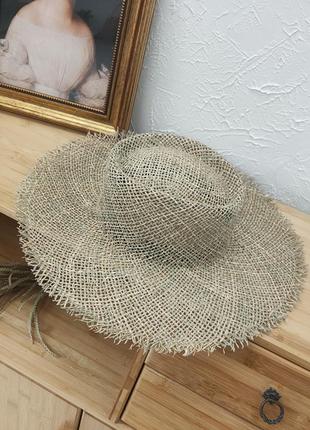 Шляпа соломенная морские водоросли, женственная легкая1 фото