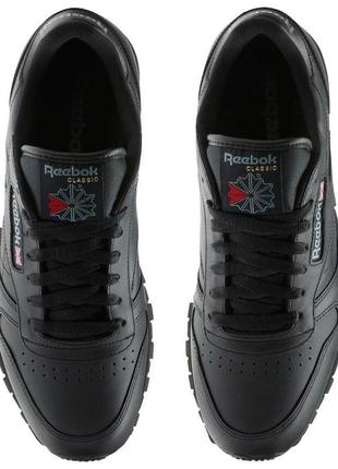 Кроссовки reebok classic leather black 116 2267 оригинал5 фото