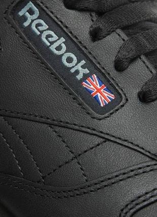 Кроссовки reebok classic leather black 116 2267 оригинал8 фото