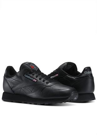 Кроссовки reebok classic leather black 116 2267 оригинал1 фото