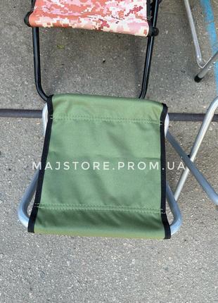 Стул раскладной туристический (две дуги) китай плотная ткань усиленный зеленый3 фото