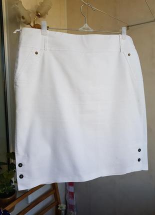 Белая летняя юбка-карандаш.1 фото