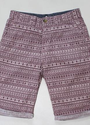 Красивые хлопковые чино шорты с узором от d-code