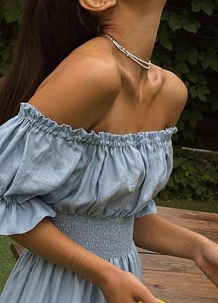 Футболка жіноча на гумці з рукавом ліхтариком