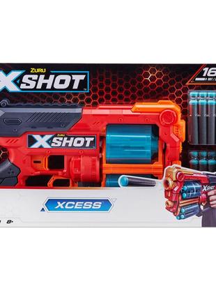 X-shot red скорострельный бластер excel xcess tk-12 (16 патронов)