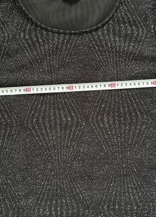 Длинная блестящая туника, черная туника