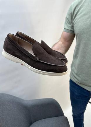 Мужские лоферы замшевые туфли мужские3 фото