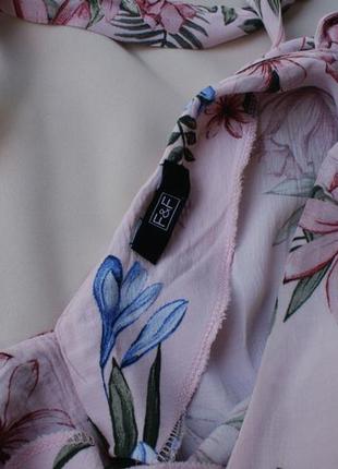 Актуальна блуза квіти листя принт f&f4 фото