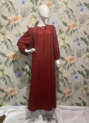 Довга бордова сукня в пол2 фото