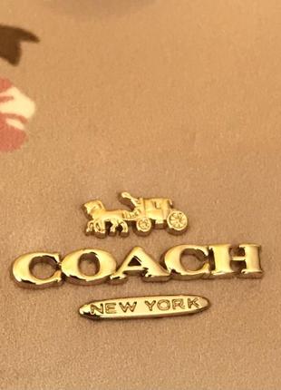 Кожаный лаковый брендовый новый кошелёк coach4 фото