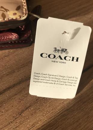 Кожаный лаковый брендовый новый кошелёк coach7 фото