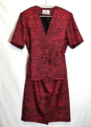 Thai silk 100%, костюм шелк жакет юбка, made in thailand1 фото
