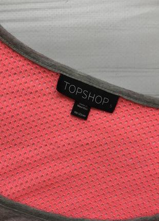 Спортивное платье topshop сетка яркое неоновое серое3 фото