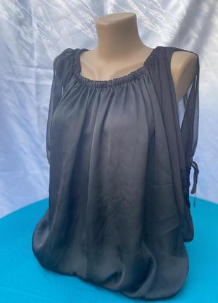 Блуза шифоновая с пышными рукавами