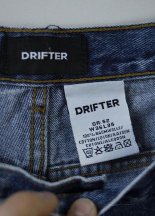🌪️ drifter vintage 🌪️ 100% бавовна cotton джинси чоловічі сині скейт skate carhartt dickies  levis з потертостями distressed 36 xl оверсайз9 фото