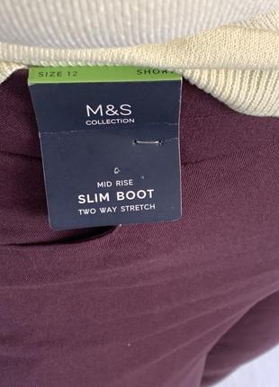 Брюки (брюки) клеш фиолетового (вневого оттенка) новые marks &amp; spencer3 фото