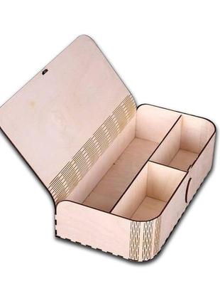 Деревяна коробка-шкатулка для подарунку,аксесуарів1 фото