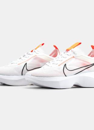 Женские кроссовки текстильные легкие летние nike vista lite white orange толстая подошва1 фото