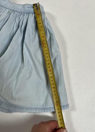 Легкая джинсовая юбка zara 7-8р юбка голубая для девочки 7-8р zara короткая юбка со сборкой5 фото