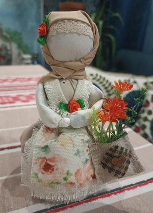 Кукла мотанка, травничка,-15/16 см