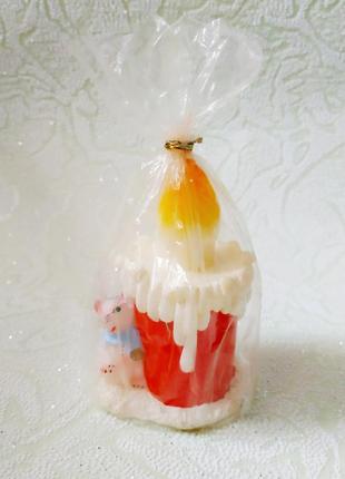 Новая декоративная свеча с мышкой, подарочная новогодняя интерьерная3 фото