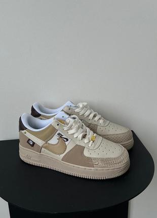 Кроссовки nike air force 1 low tan bling ✨