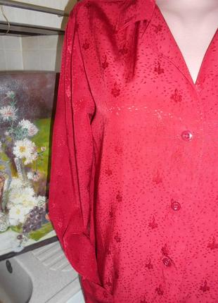 #miss lagotte#шикарна блуза з віскози #червона сорочка #блузон #3 фото