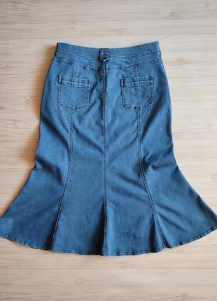 Трендовая юбка джинсовая юбка. стильная юбка. 16 размер. xl - xxl.6 фото