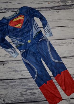 5 - 6 років 116 см карнавальний костюм супермен superman з об'ємною імітацією м'язів на плечах