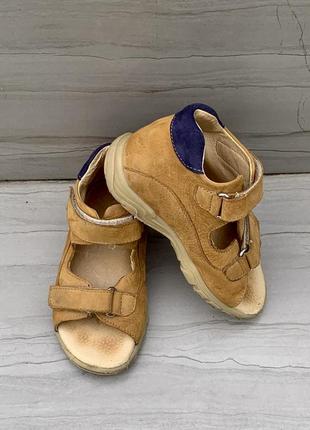 Босоножки полностью кожаные ортопедические высокие на липучках (унисекс) sabalin