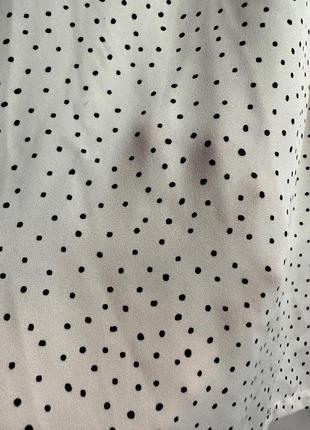 Блуза в горошек белая marks s spencer2 фото