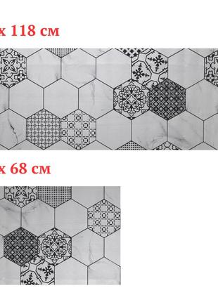 Комплект килимків доріжки на кухню 50х118 и 50х68 см соти к17
