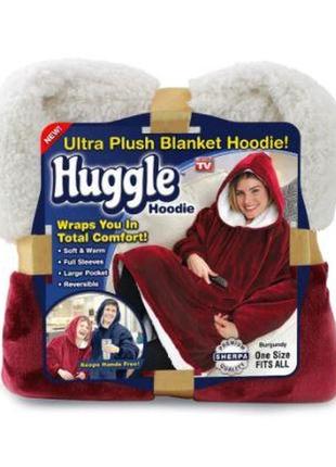 Плед-толстовка huggle hoodie с капюшоном