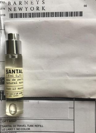 Le labo santal 33💥original отливант распив аромата затест цена за1 мл4 фото