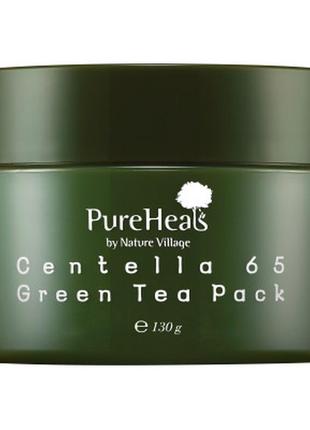 Маска для обличчя pureheal's centella 65 green tea pack 130 г (8809485337357)