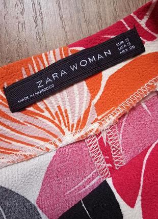 Zara яркая юбка миди размер с5 фото